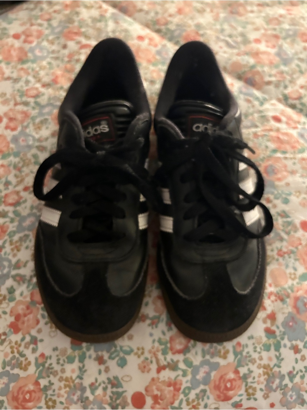 adidas Black with White Stripe Low-Top Sneakers